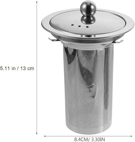 Miniatura 3 de HEMOTON Infusores de té para té suelto 2 coladores de té de acero inoxidable, malla fina, difusor de té, tetera, reemplazo de cesta de té para tazas