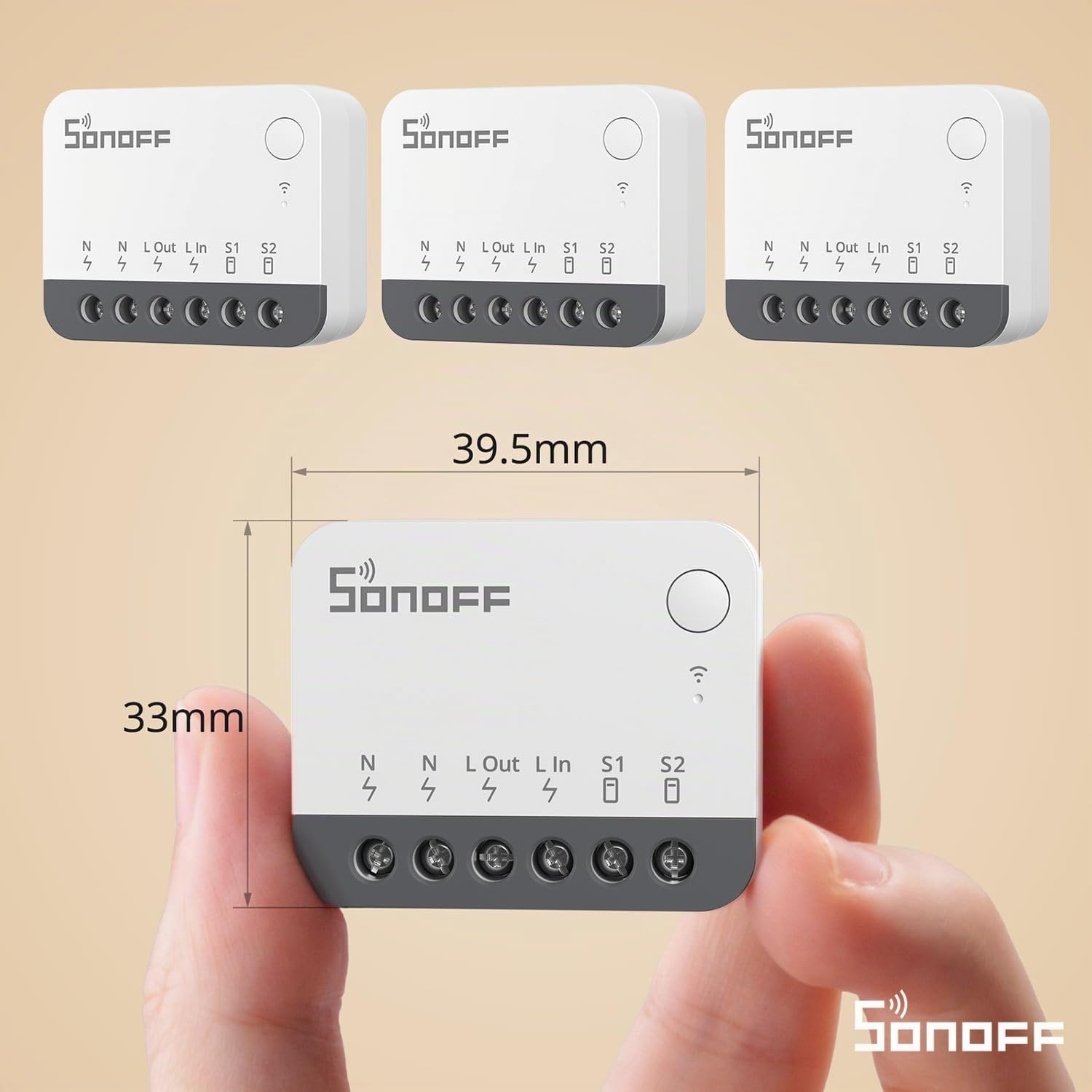 SONOFF Interrupteur Intelligent Zigbee 4 Pack, Compatible Alexa Google Home, Nécessite Passerelle et Fil Neutre