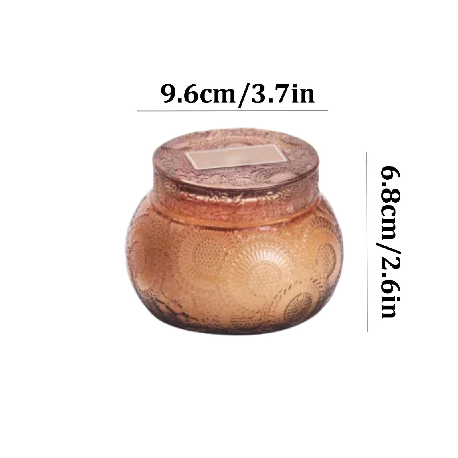 Velas de vidrio hechas con cera de soja y aceites esenciales, velas en tarro reutilizables modernas, decoración elegante for el hogar de larga duración(Bruin)