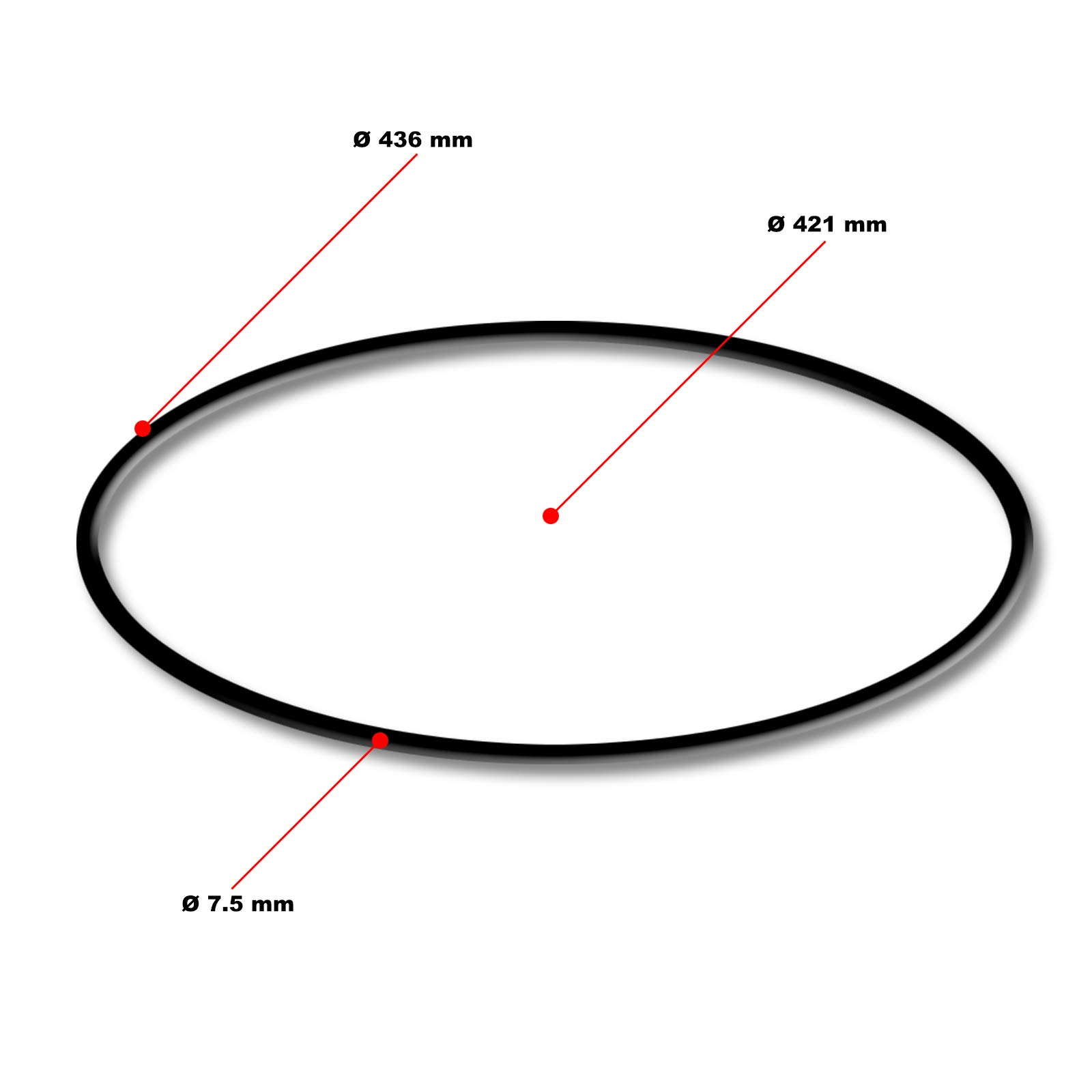 SunSun część zamienna do ciśnieniowego filtra do oczka wodnego CPF-20000/50000 O-ring 421 x 7,5 mm, ciśnieniowy filtr do oczka wodnego z lampą UVC, wydajny system filtracyjny do oczka wodnego
