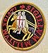 Knights Templar Patch Black Embroidered Seal Iron-On Crusades Military