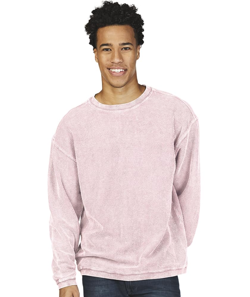 Charles River Apparel Women's Camden Crew Neck Sweatshirt, Millennial Pink, Medium