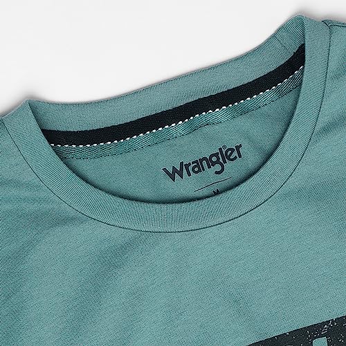 Image of Wrangler Men's Graphic Print Green T-Shirt (Regular)