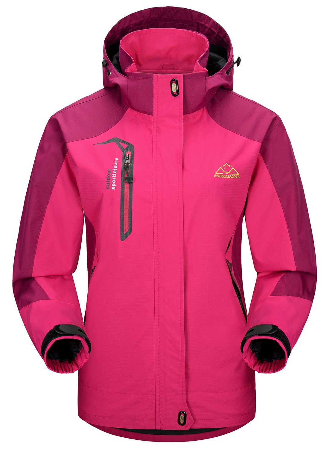 YSENTO Damen Wanderjacke (Rosarot, XL)