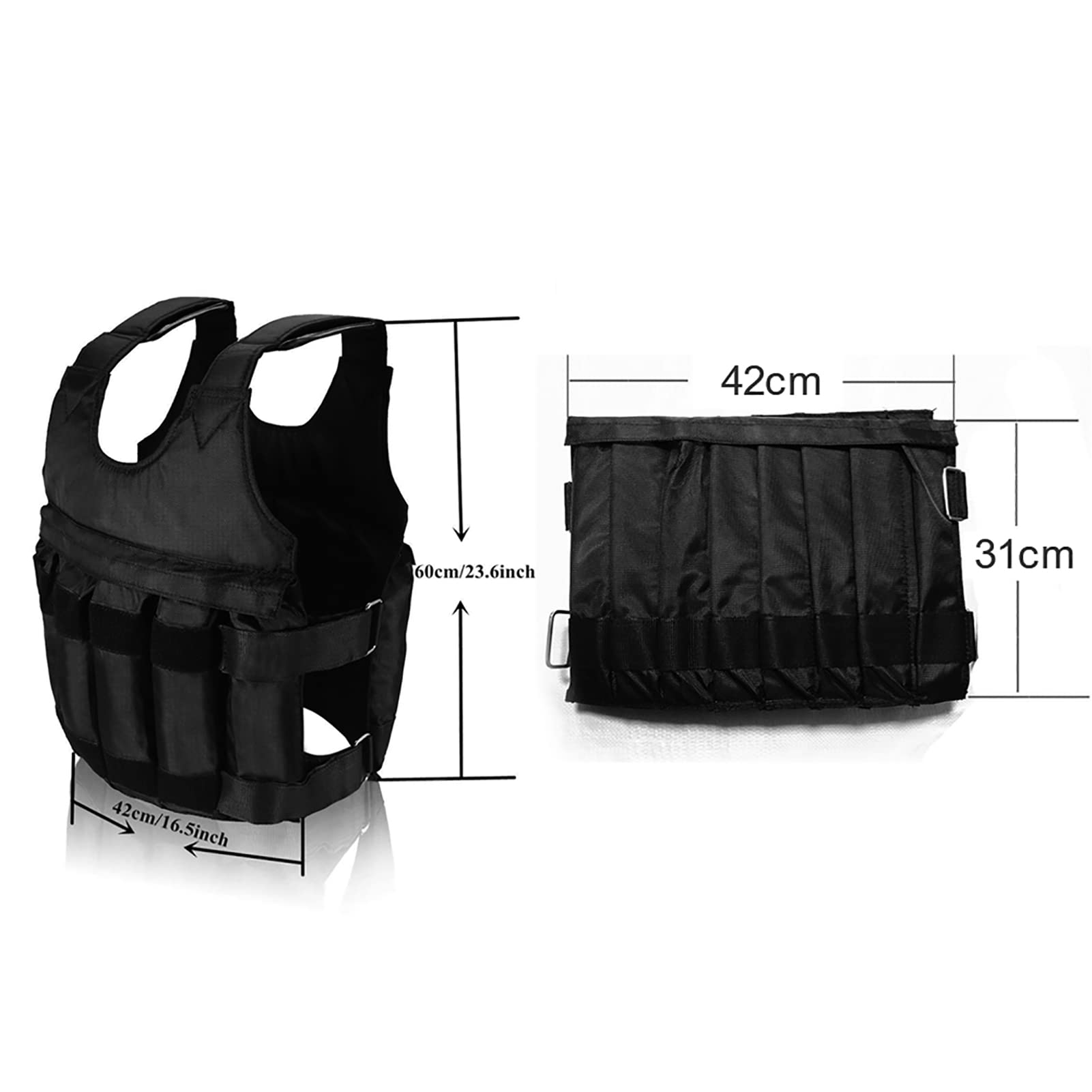 Gilet con Pesi Regolabile Gilet con Pesi Per Allenamento della Forza Gilet con Pesi Sportivi Gilet con Pesi Personalizzabili Gilet da Allenamento Regolabile Gilet con Pesi con Cinghie Regolabili