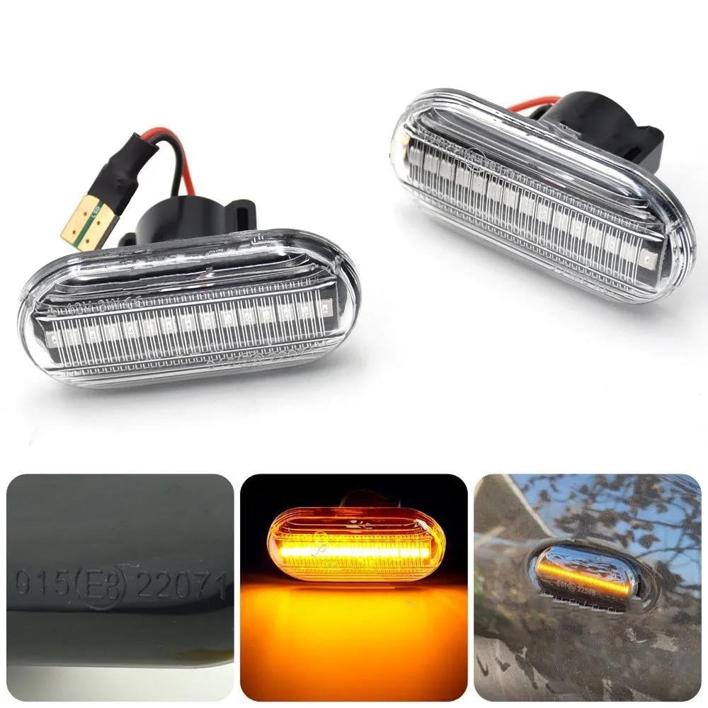 Indicatore Direzione Laterale Dinamico Per Opel Per Movano Per Combi Indicatori Direzione Dinamici Indicatori Direzione Laterali Accessori Auto Indicatori Direzione Specchietto(Dynamic Crystal)