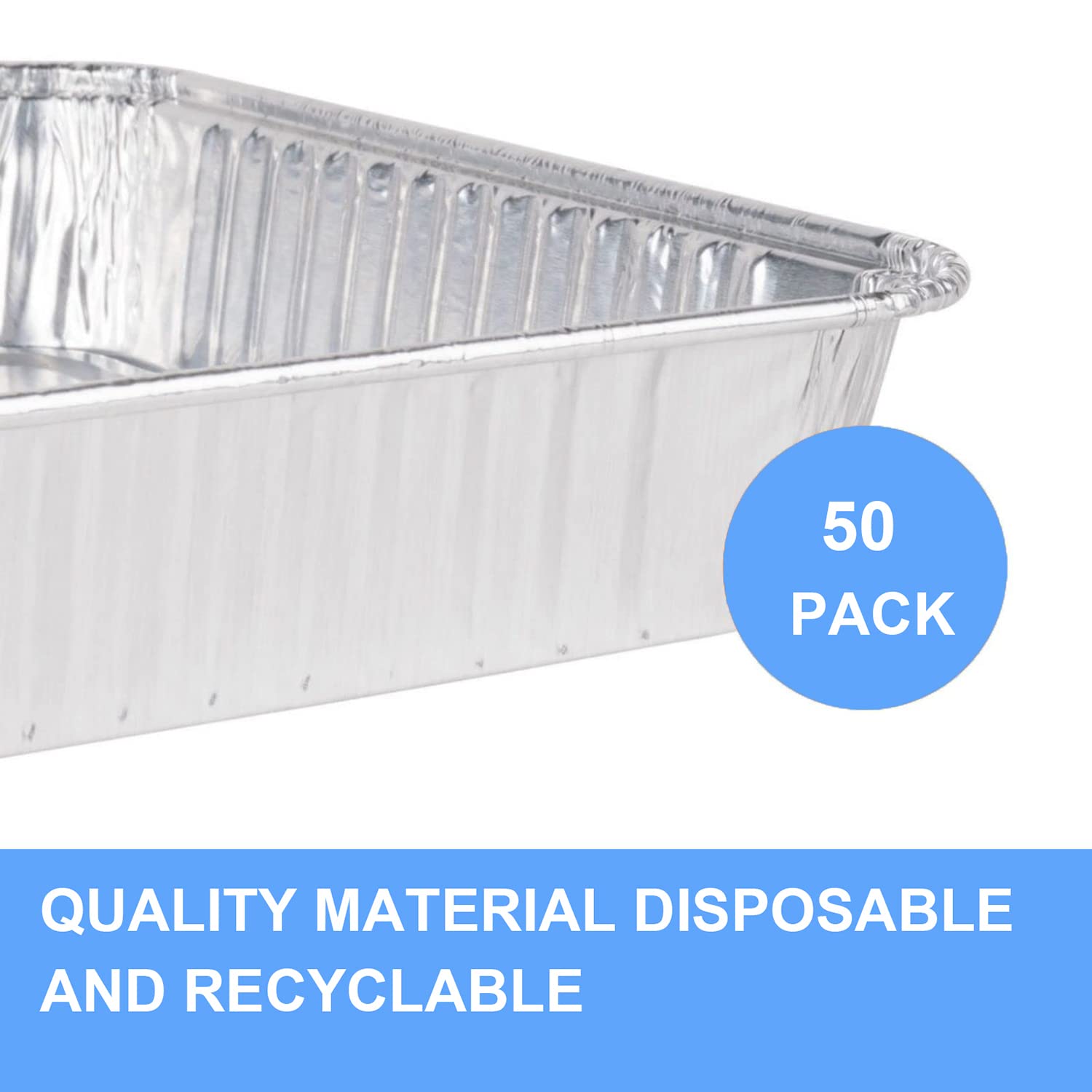 Moldes de aluminio ecológicos y reciclables para hornear con tapas de plástico transparente (8 x 8 pulgadas), bandejas desechables para llevar, cocina, calefacción y preparación de alimentos, paquete