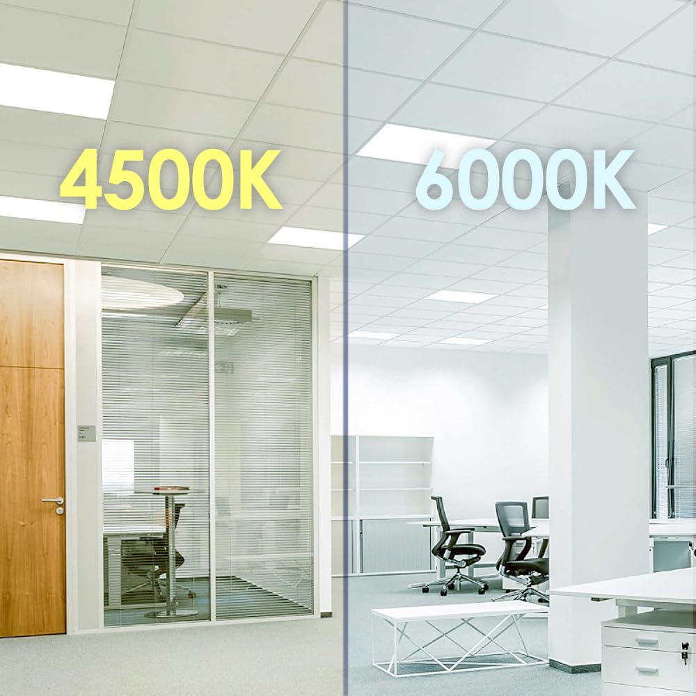 M Ledme - Pack de 2 Panel LED 60X60 cm 42W, Blanco Frío 6000K,4200 lumenes, Driver Incluido, Empotrable, Ideal para oficinas. Fácil de montar. LM5314.