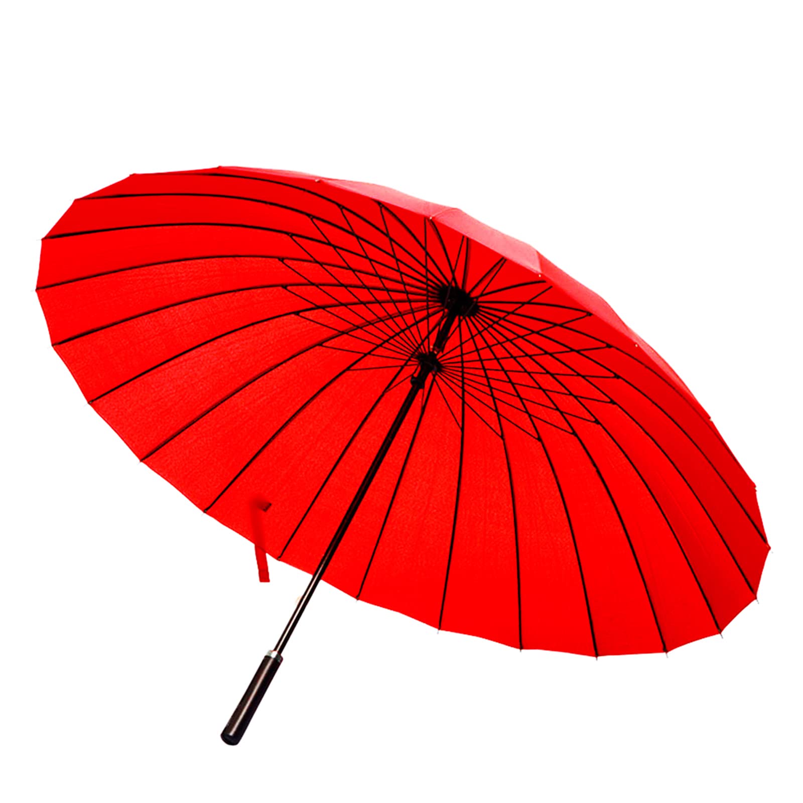 Meichoon Umbrella for Rain Fashion Large Size 24 Ribs Long Handle Straight Anti-UV Sun Windproof Stick Umbrella
