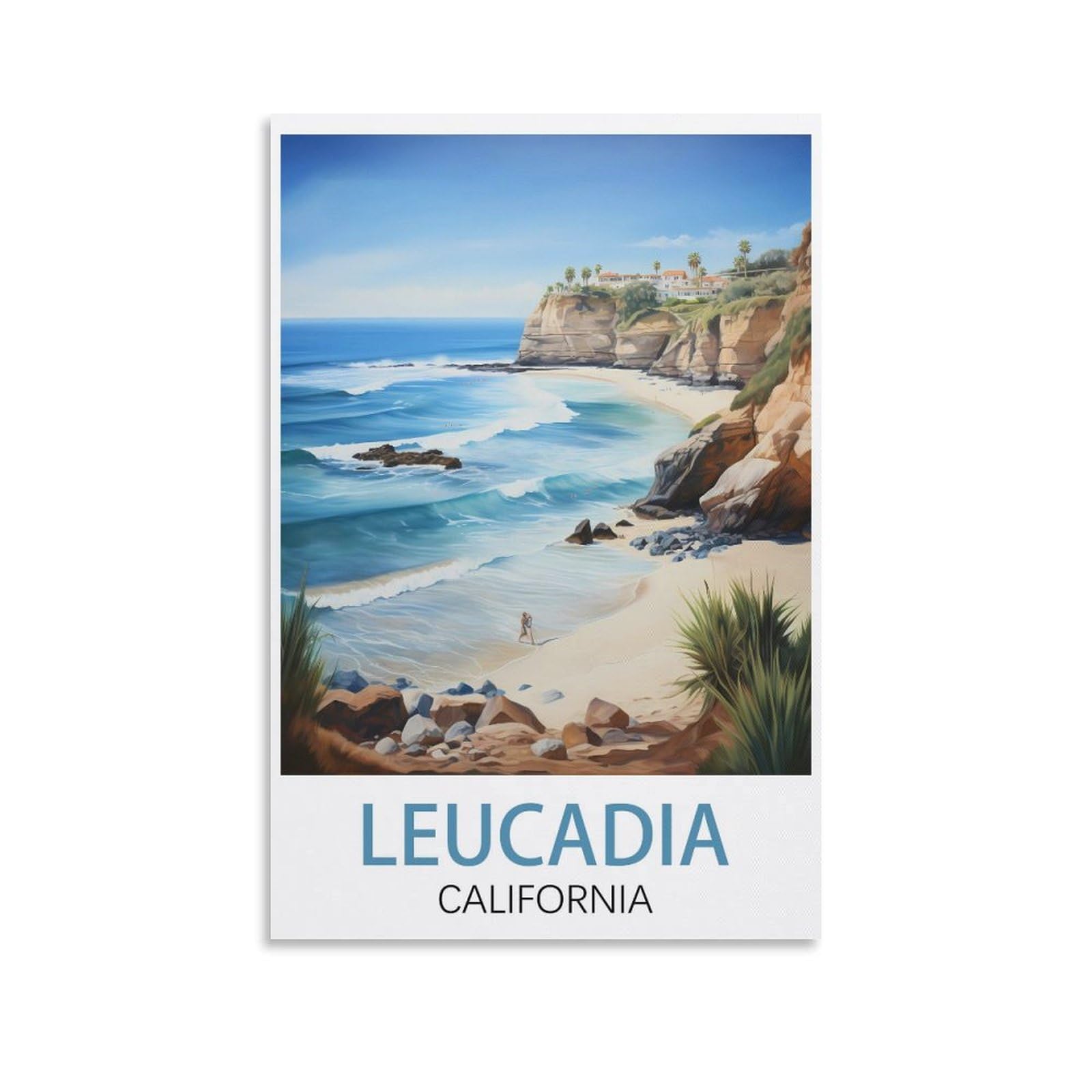 EZMLFA DIY 5D Diamond Painting Kits for Adults,Leucadia Californias Crystal Rhinestones Art Craft for Beginners DIY Home Wall Decor Gift 50x60cm