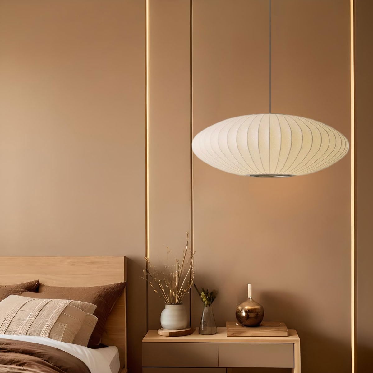 Zouuxn Mid Century Modern Pendant Light, 11.8in UFO Saucer