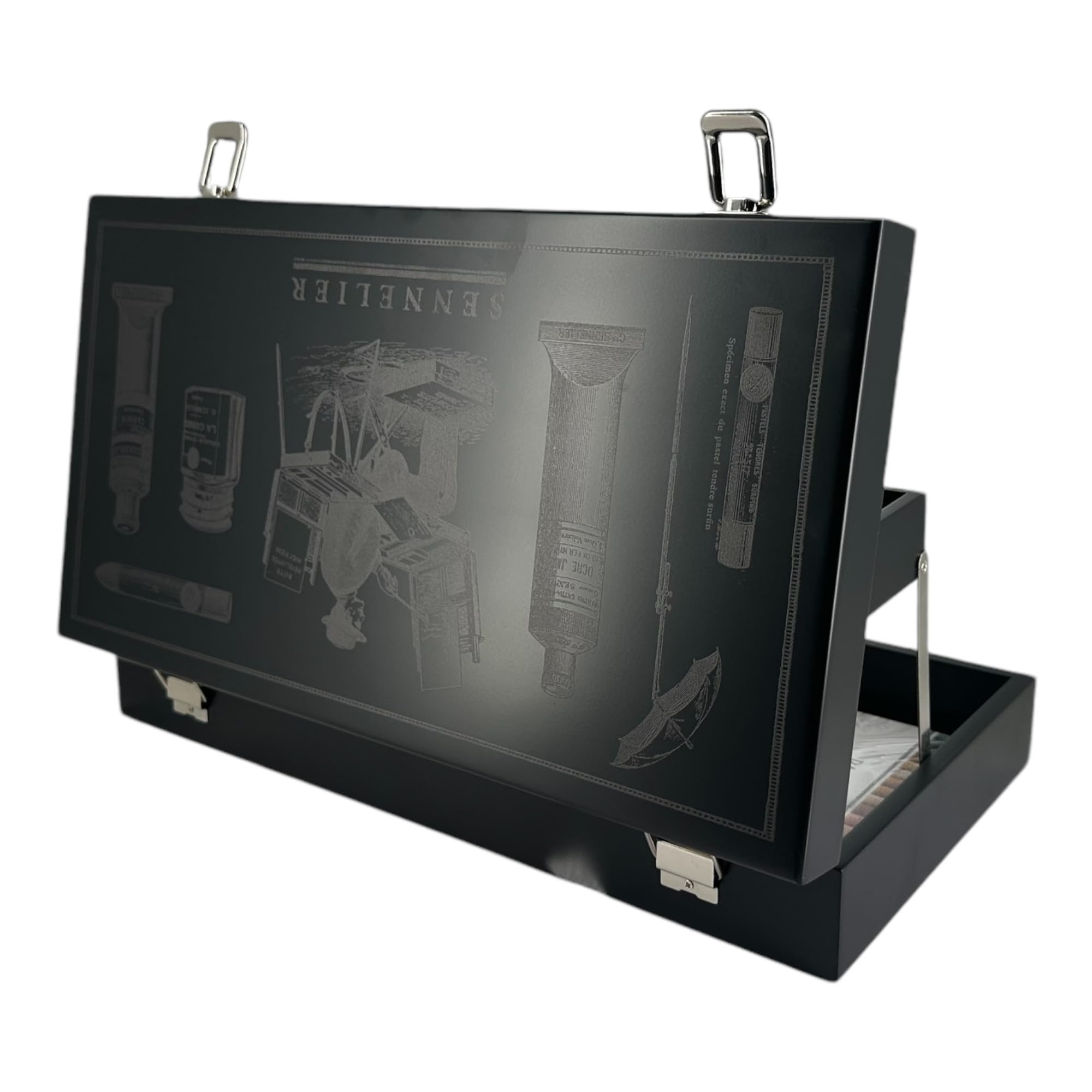 Coffret bois Pastel Ecu 60 Demi pastels