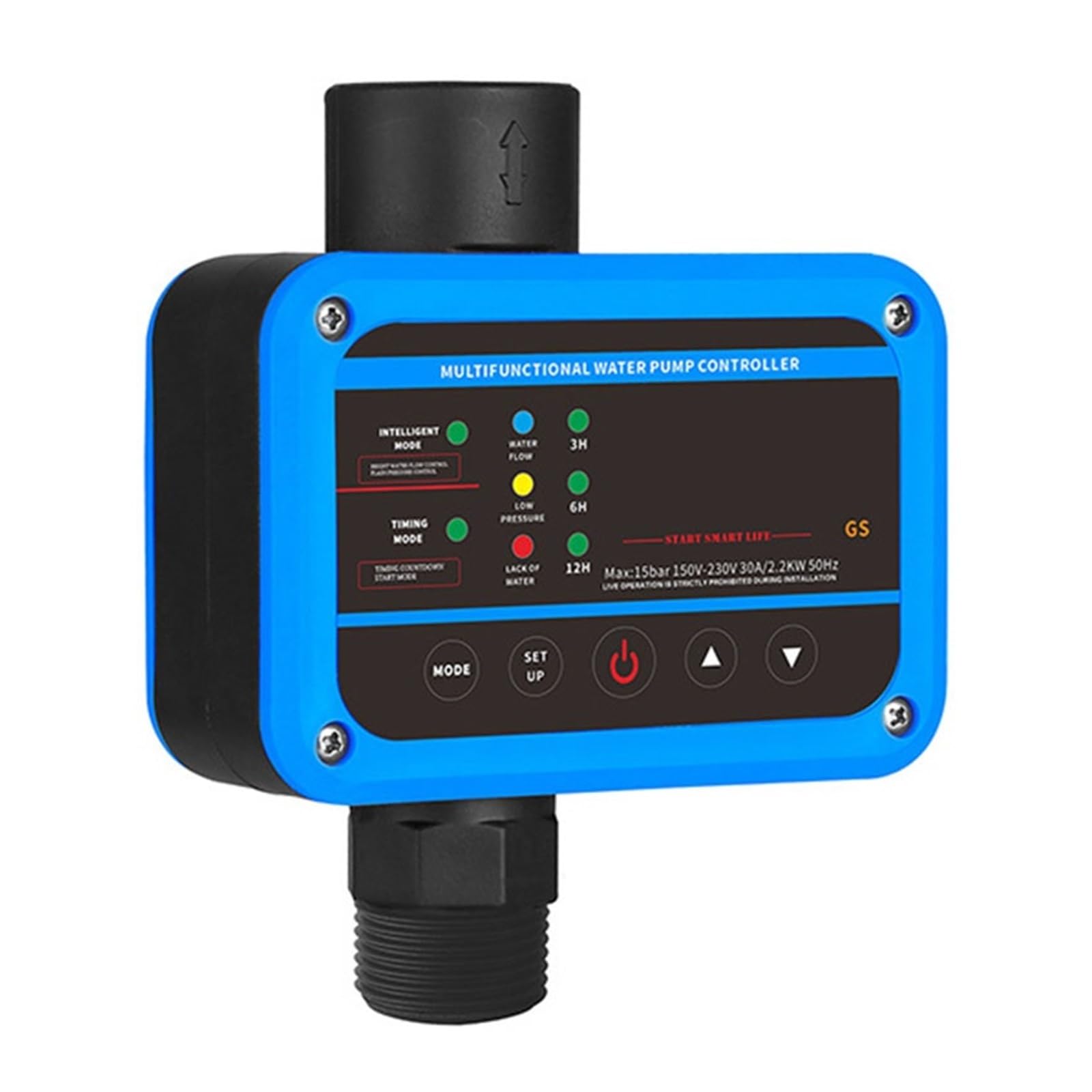 Presostato, Interruptor de presión Tipo Gs bomba agua, 10A 15A 25A Controlador automático(Blauw)