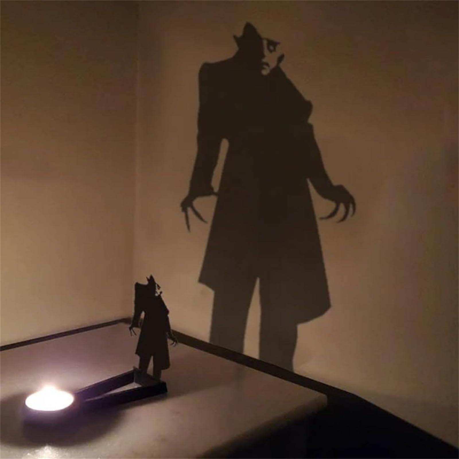 Bougeoir Nosferatu En Métal – Décoration Halloween Effrayante, Photophore Vintage, Crée Des Ombres Chandelier, Pour Table Ou Maison Hantée - 5