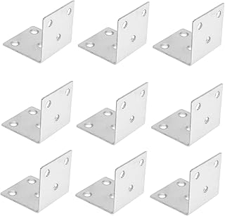 OSALADI 10pcs Right Angle Partition Bracket Vanity Accessories Stainless Steel Shelves Right Angle Bracket Corner Angle Fitting Heavy Duty Shelves Right Angle Brackets Metal Corner Bracket