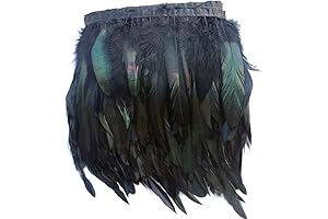 Sowder Rooster Hackle Feather Fringe Trim for Dream Catchers and DIY Craft...