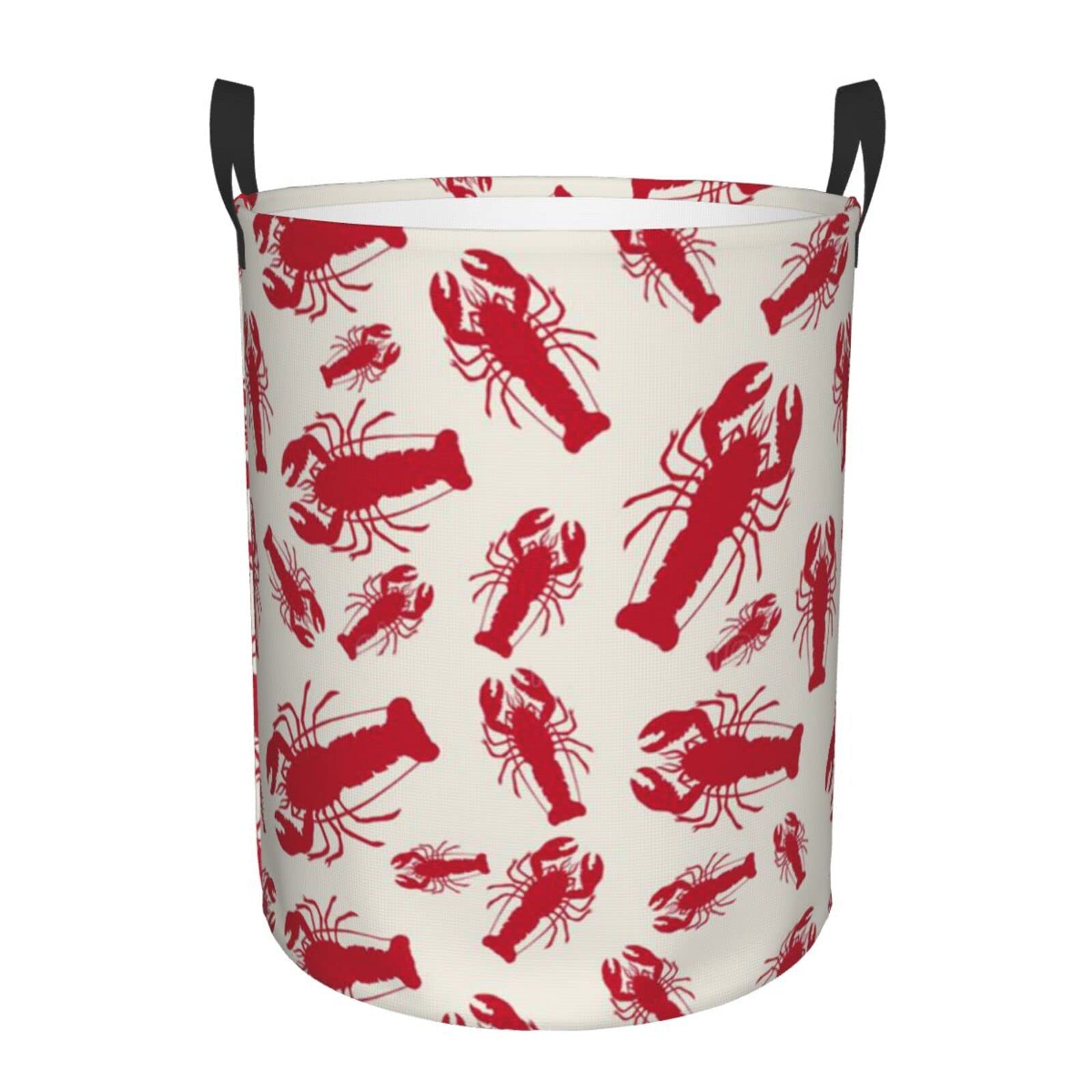Panier à linge sale pliable grand format - Sac autonome imperméable homard rouge