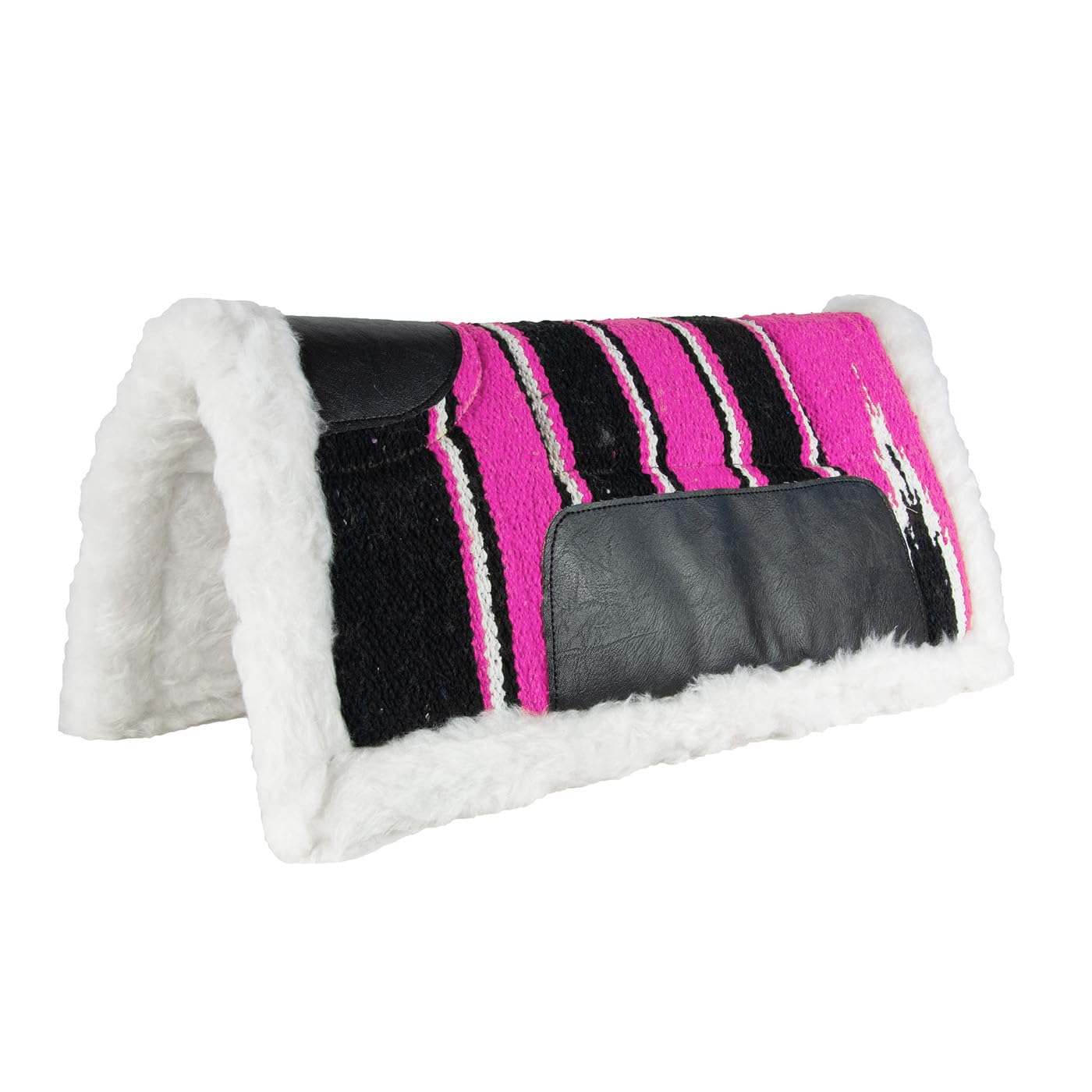 Brama West Westernpad Nikan – con bordo in pelliccia sintetica assorbente – nero/rosa – dimensioni 80 x 80 cm