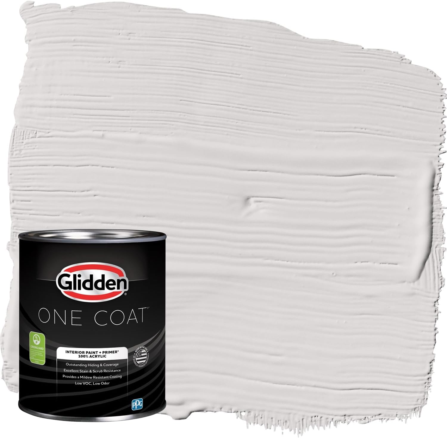 Glidden Interior Paint + Primer Gray/Go to Gray, One Coat, SemiGloss