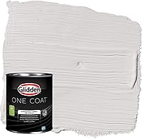 Vista 14 de Glidden Pintura interior + imprimación: gris/plata antigua, una capa, plana, 1 galón