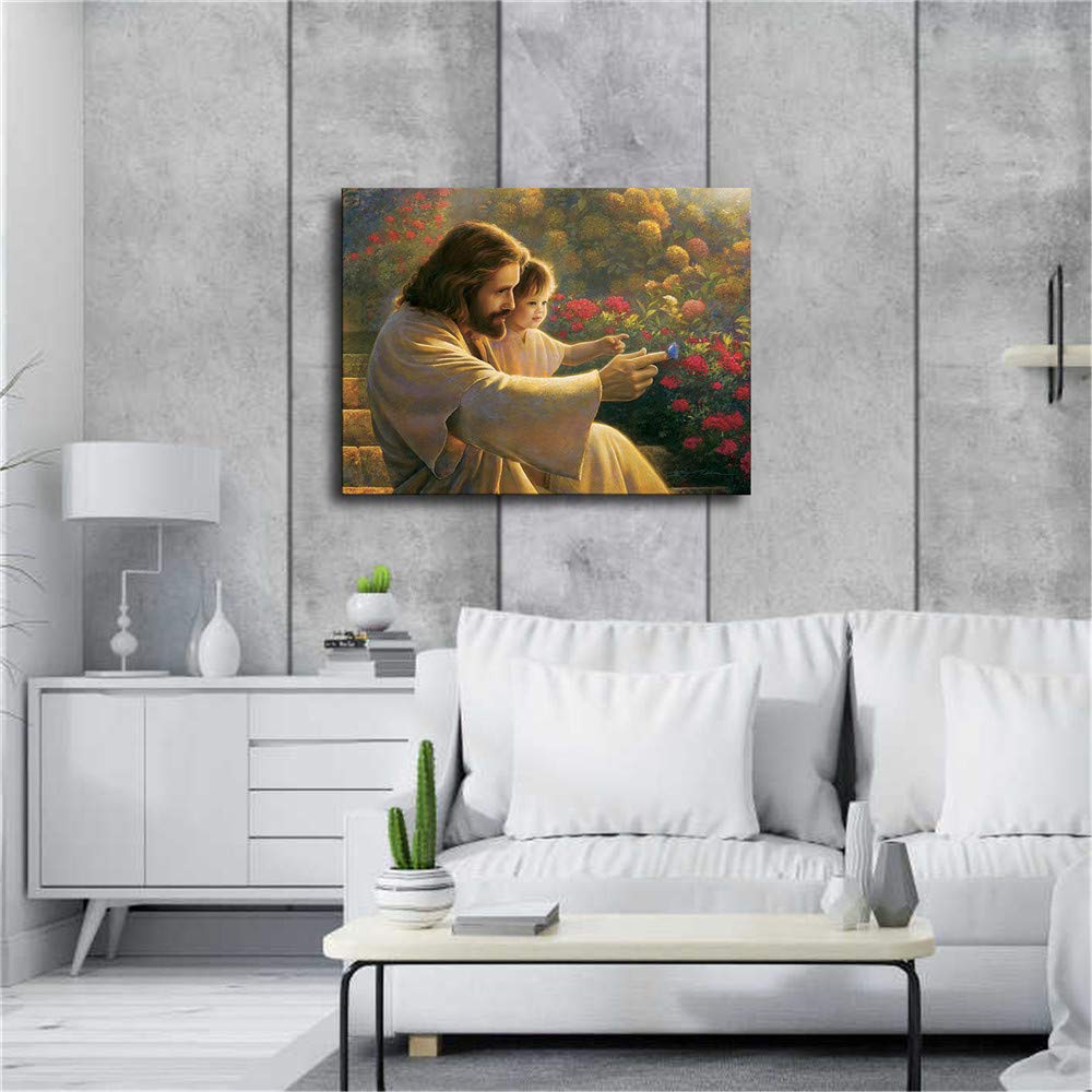 Christ Picture The Good Shepherd Jesus Christ With Lost Sheep By Greg Olsen  Painter Wall Art Poster Artworks Picture Frame Print Painting Canvas Gift  Decor Home 11x14i Lds Pictures Of Christ, image size:1000x1000