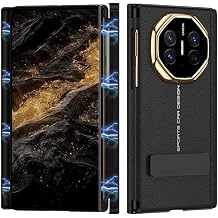 Leather Folding Phone Case for Huawei Mate XTS, Protect Cover with Swivel Stand for Mate XT, Double Magnetic Hinge Black,for Mate XTS