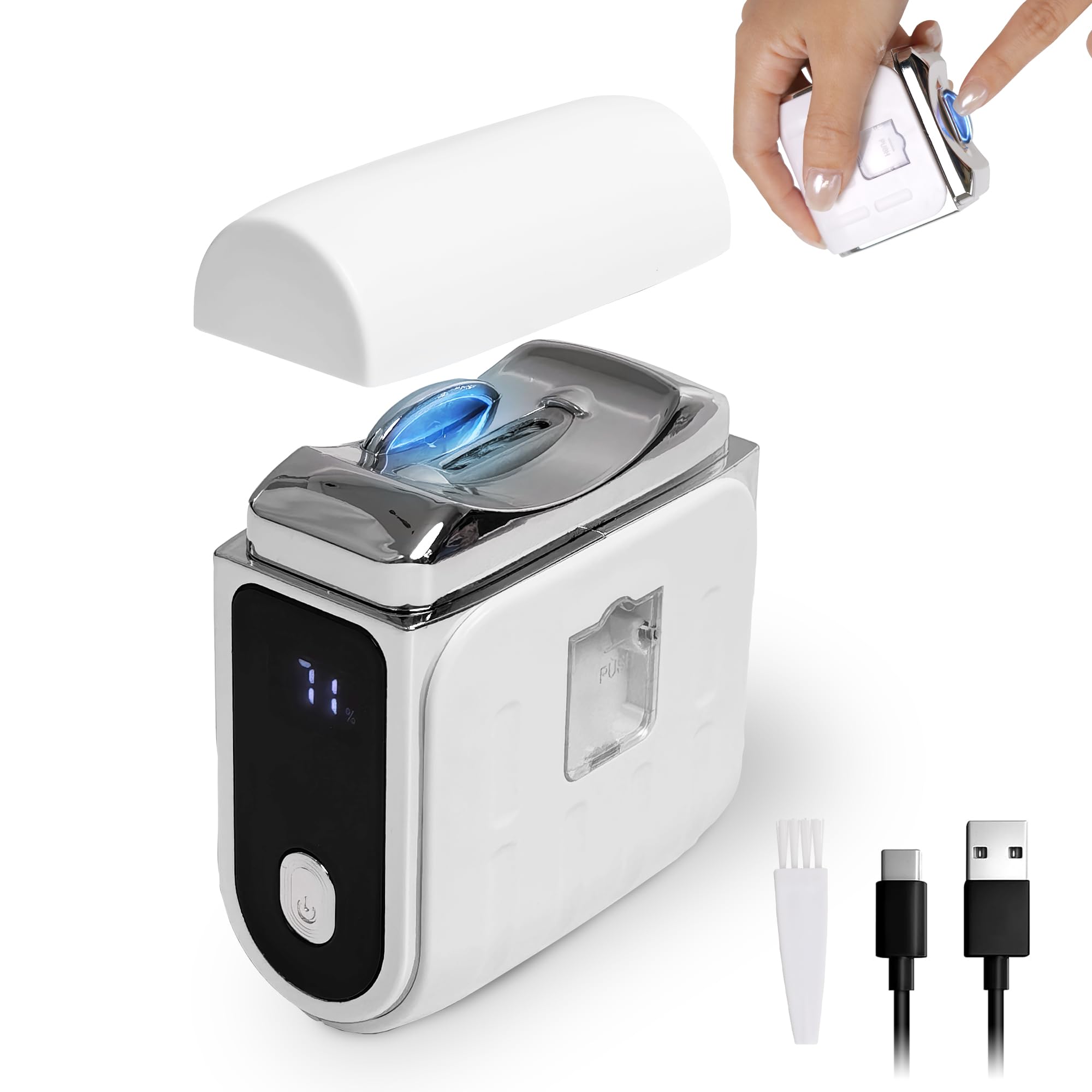 Best Friends Cortaúñas eléctrico con pantalla digital, 3 velocidades, cubierta magnética, hoja de aleación alemana, seguro y fácil de usar, cortaúñas automático para adultos, bebés y personas mayores
