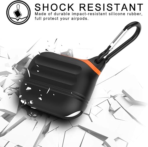 Miniatura 4 de Funda para AirPods Pro, funda de silicona impermeable para AirPods Pro 2, protección impermeable, portátil, para USB-Cinalámbrico, antipérdida, una