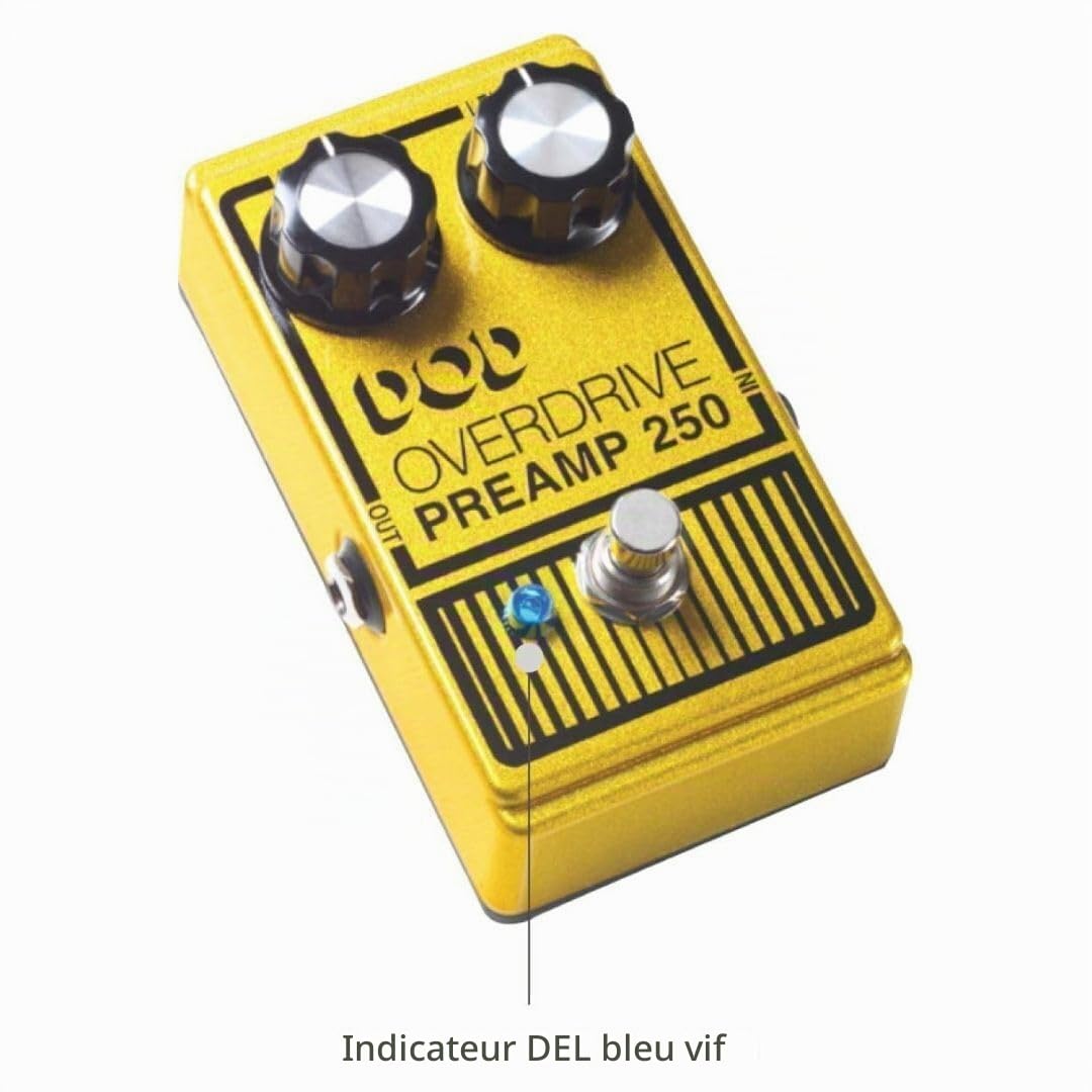 DOD Overdrive Preamp 250 DOD250 Pédale d'effet pour Guitare Jaune