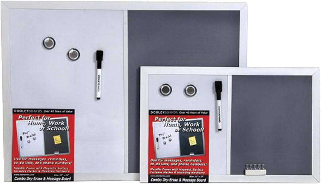 Dooley Aluminum Framed Magnetic Combo Board, 17 x 23 Inch, 1 Board (1824MSMGA)