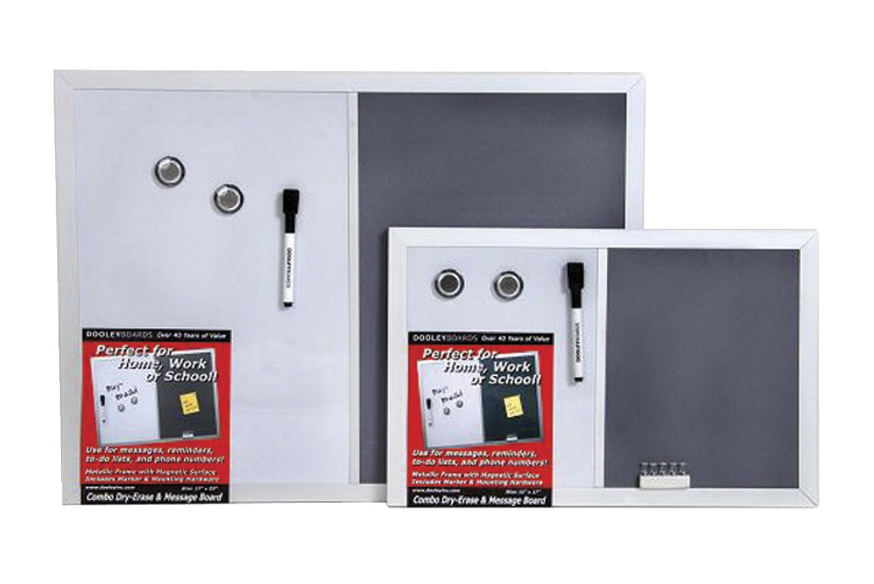 Dooley Aluminum Framed Magnetic Combo Board, 17 x 23 Inch, 1 Board (1824MSMGA)
