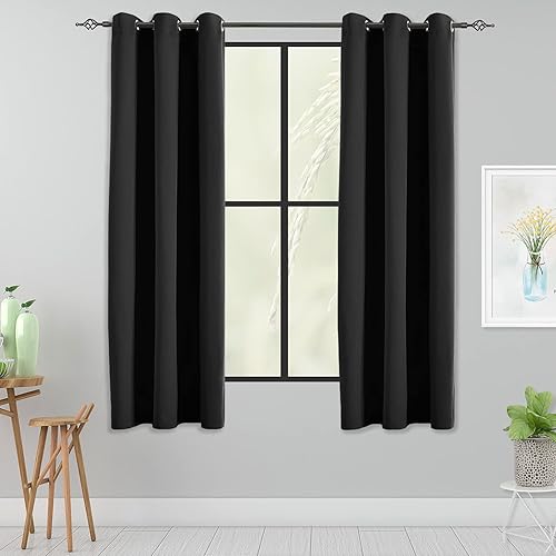 Miniatura 49 de Cortinas Opacas para Dormitorio con Aislamiento Térmico de Ojales Sólidos para Ventana Extra Anchas para Puerta Corredera, Juego de 2 Paneles de