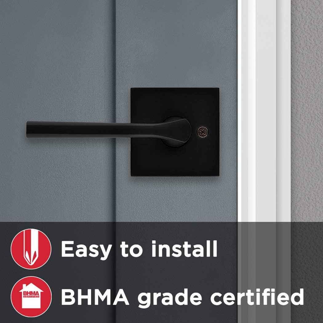 Best Deal Product Kwikset 91560-021 Lisbon Square Keyed Entry Lever Featuring SmartKey in Venetian Bronze