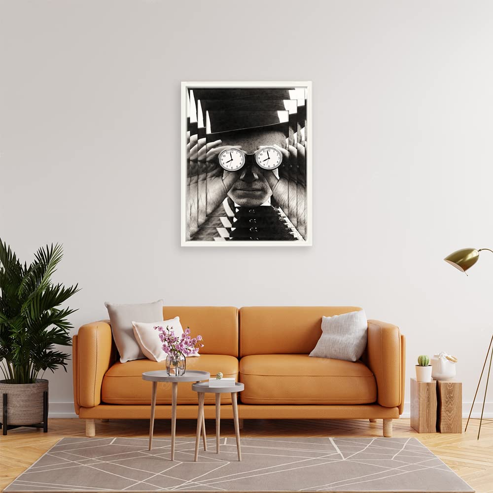 XtremeSkins White Floater Framed Canvas - Wall Decor for Living Room, Bedroom, Office, Hotels, Drawing Room (22in X 34in) - Almost Eight O'Clock