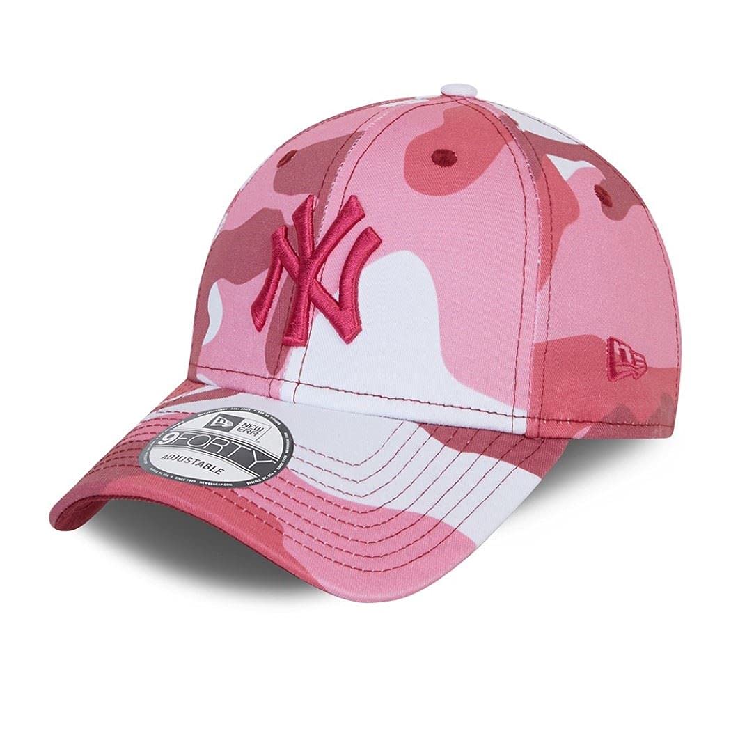 New Era Unisex #5 New York Yankees Mlb Cap 9Forty Basecap Verstellbar Kappe Baseball Camouflage Sommer Pink - One-Size