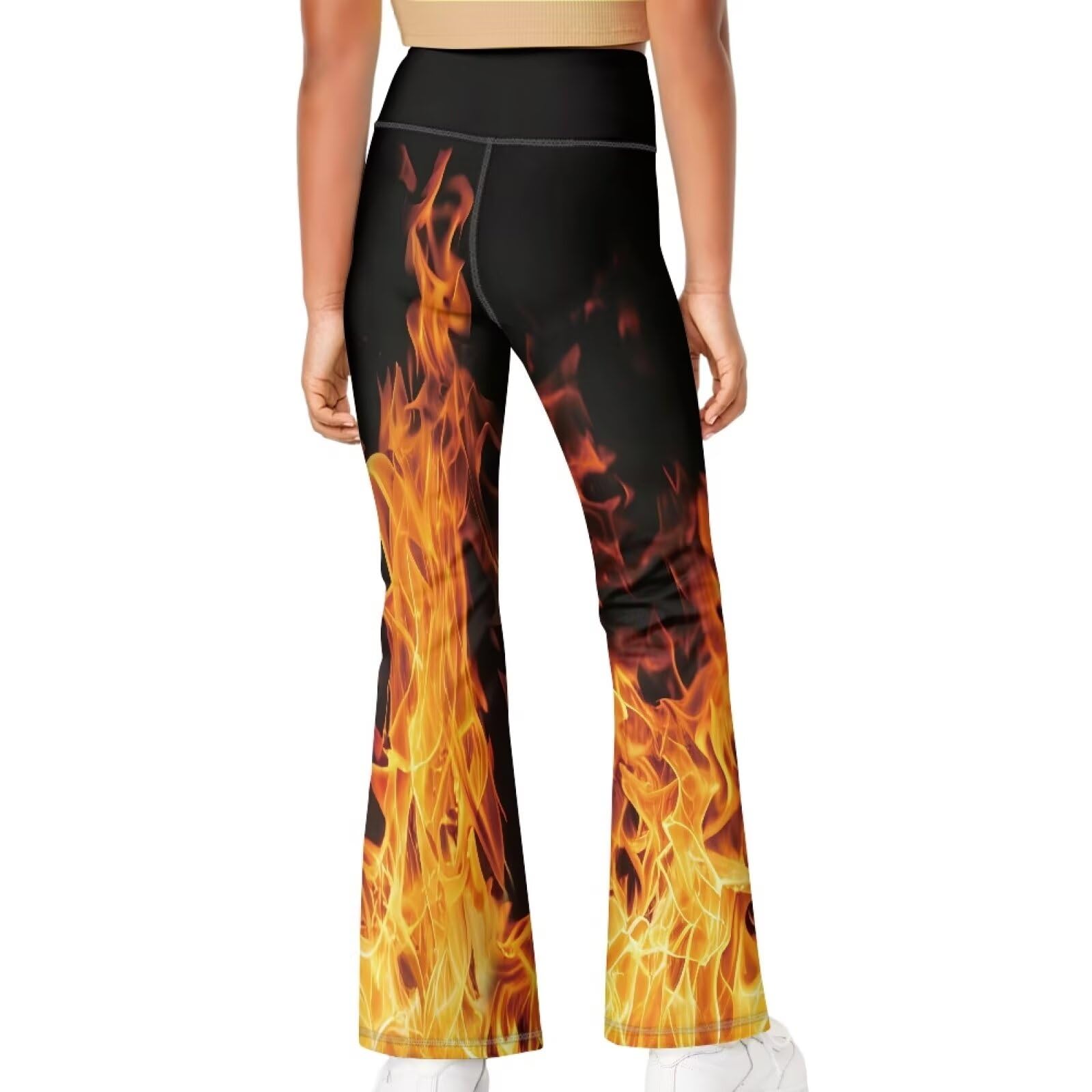Ausgestellte Yogahose, leger, Bootcut-Leggings, hohe Taille, leichte, lange Jogginghose für Mädchen, 5–14 Jahre