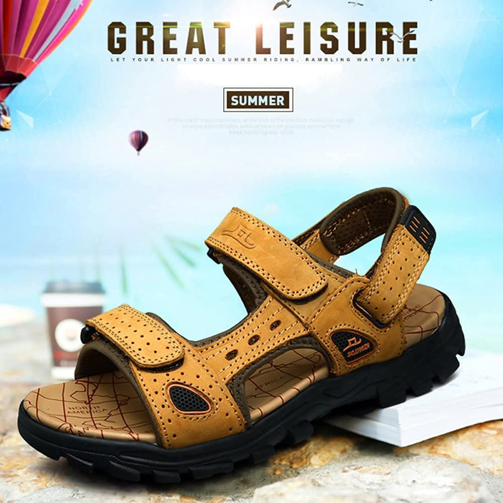 Asifn Sandali Sportivi Scarpe Calcio Uomo Trekking Pelle Casual Estivi Mocassini Escursionismo Outdoor Camminata Cuoio Traspiranti Spiaggia