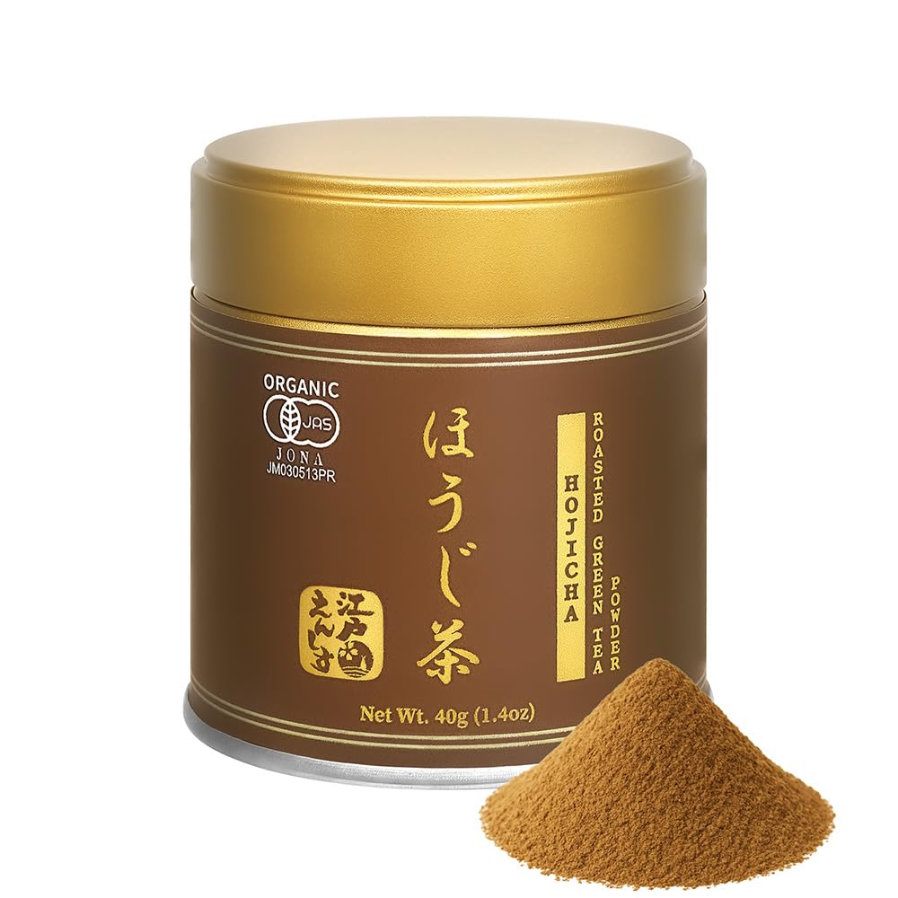 YEDOENSIS Hojicha Powder - Organic Japanese Roasted Green Tea Powder, JAS Certified Organic, Vegan, Gluten-Free (40g)