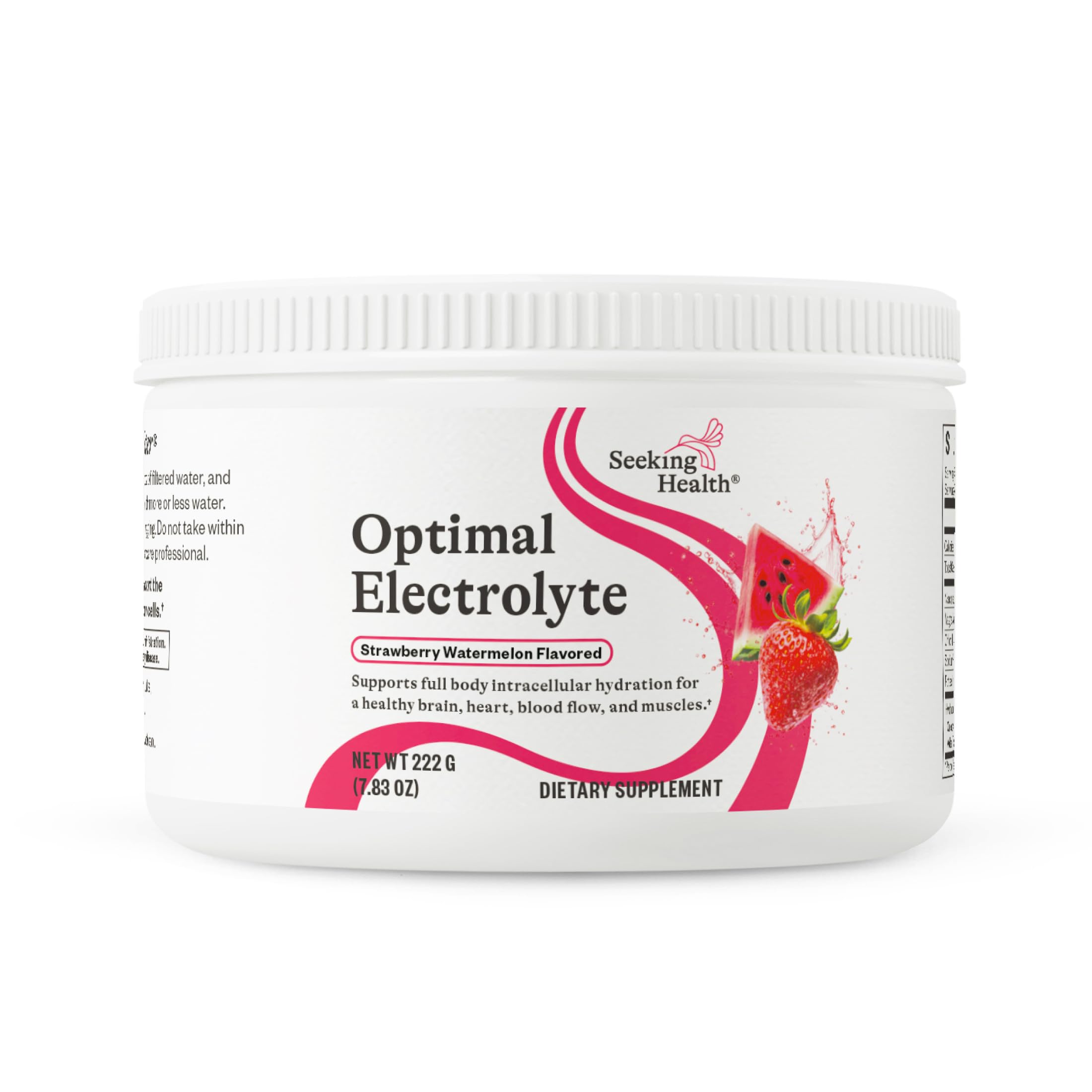 Seeking Health Optimal Electrolyte Powder - with Sodium & Potassium - Support Digestion & Energy with Magnesium Electrolyte Supplement -Strawberry Watermelon 30 Servings Tub Strawberry-Lemon