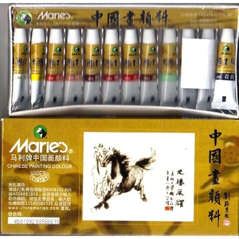 Maries Chinese Painting Colour SMALL Set (5ML Tube) 12 Colours Cover