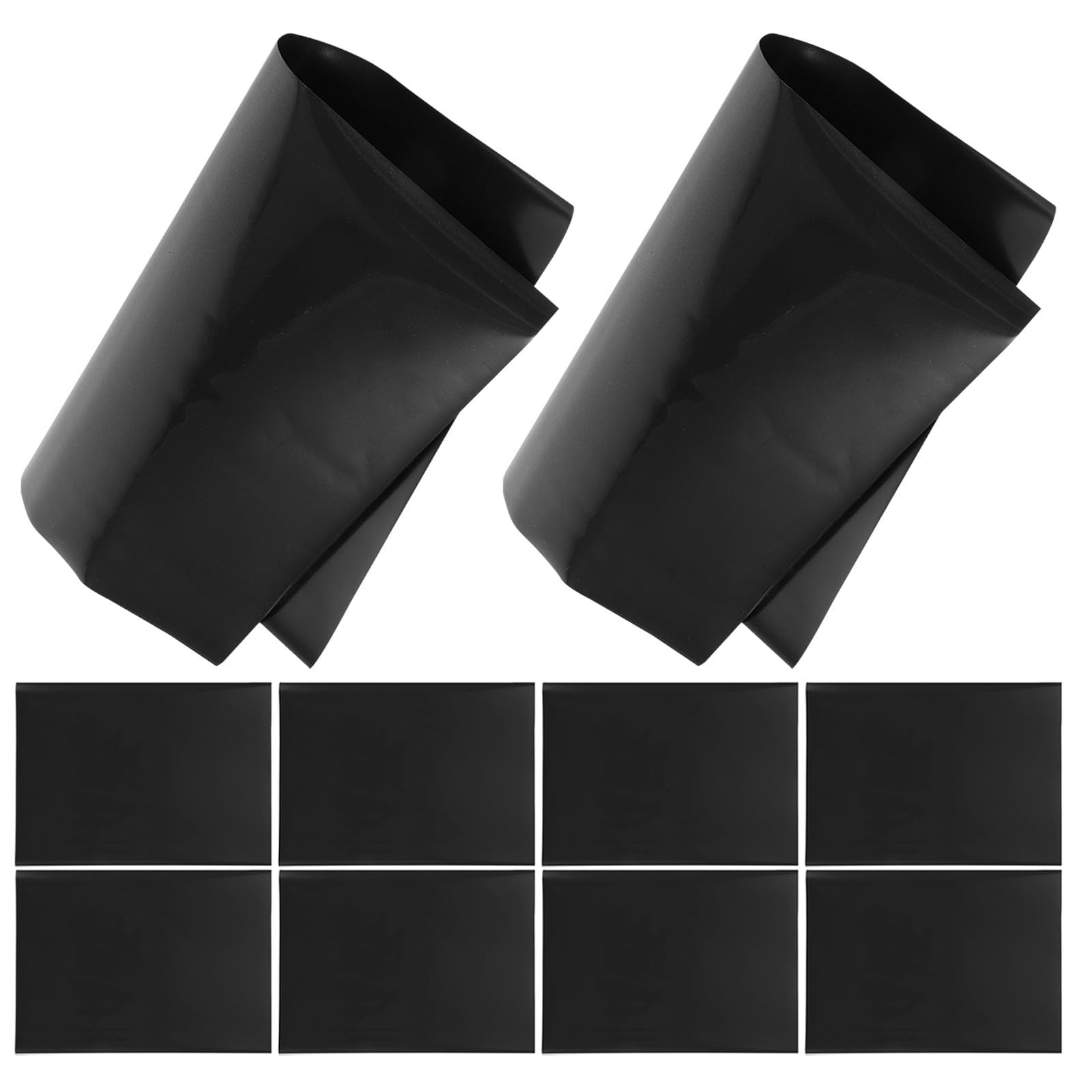 10 Stück Magnetische Kreidetafel für Kühlschrank, Schwarz
