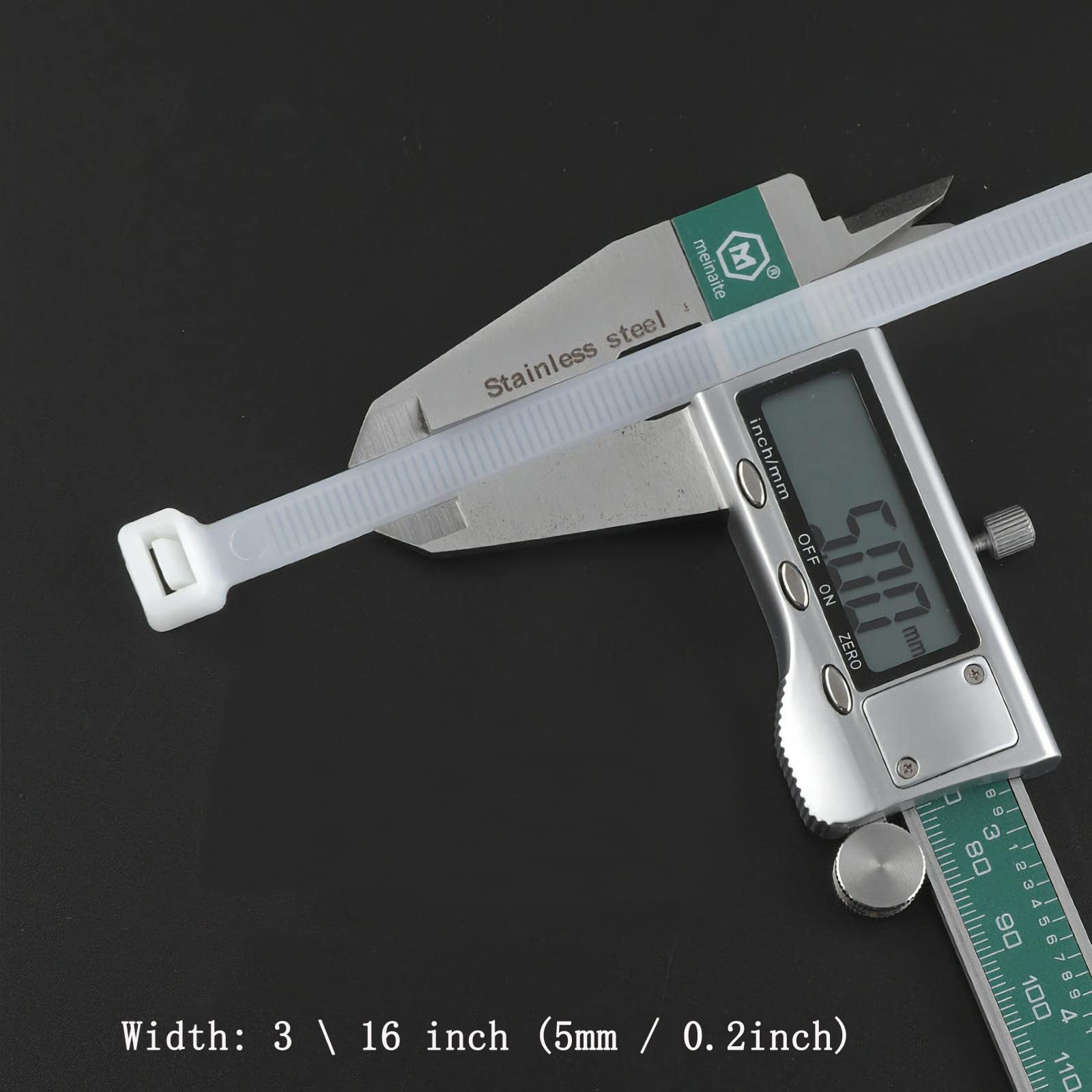 15 inch zip ties white cable ties 100pcs large outdoor uv resistance nylon ties wraps 60 lb Tensile Strength