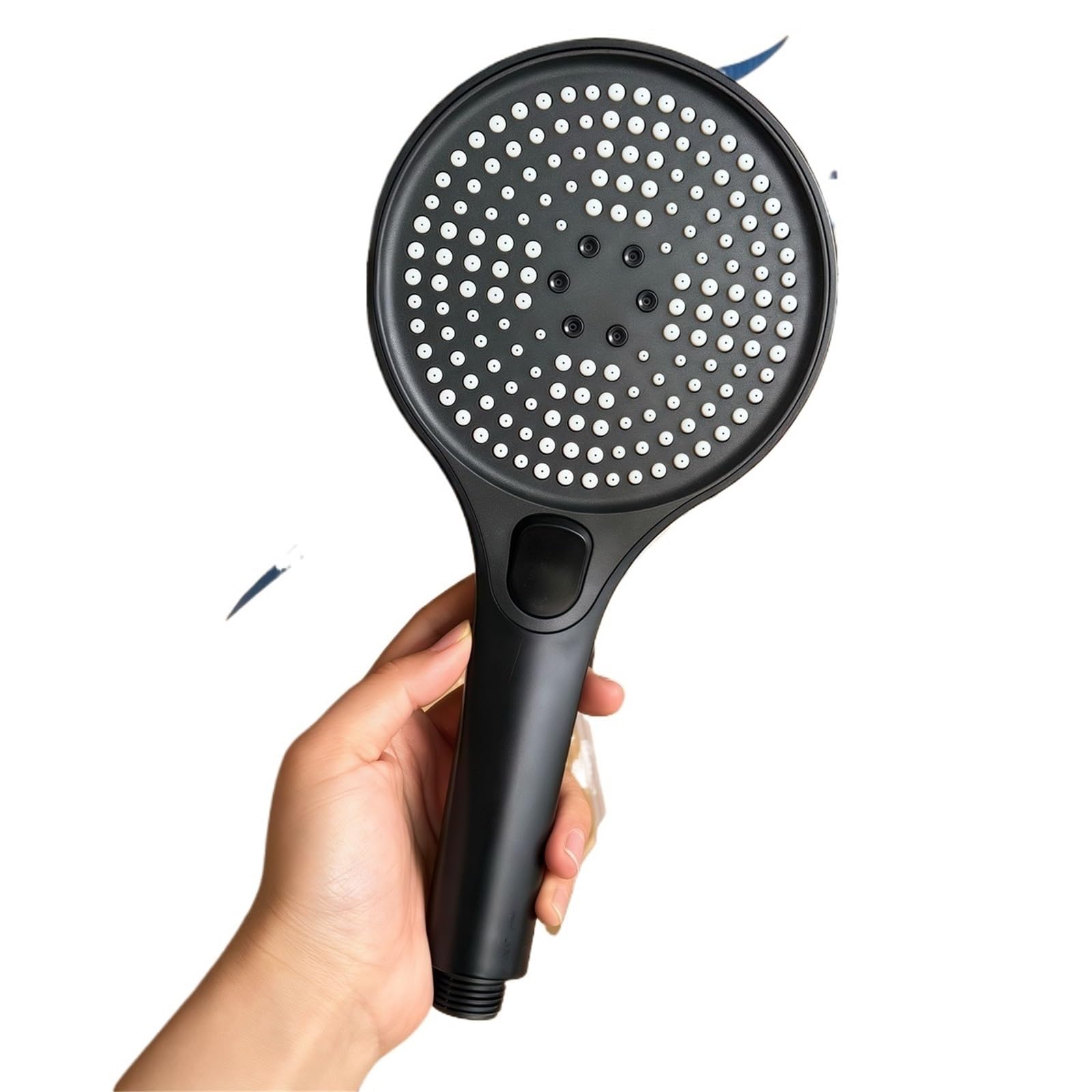 Set Doccia a Schermo Grande con 3 modalità - Getto d'Acqua Regolabile, Doccia Booster con 3 velocità per Il Bagno di casa - Elegante Design Nero