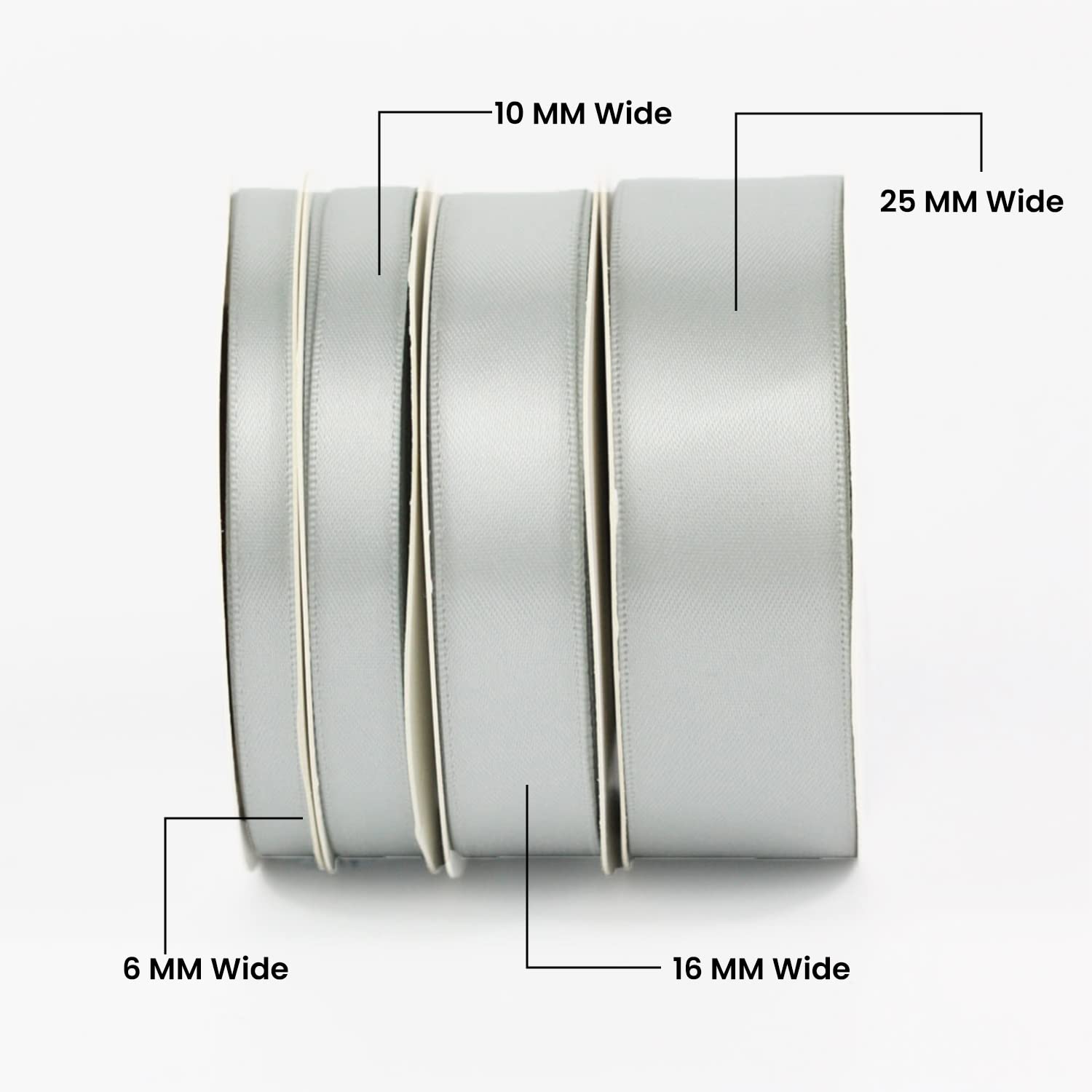 Double Sided Satin Ribbon, 27 Solid Colours, 10 Metre Reel, Fabric Ribbon for Gift Wrapping Cake, Wedding Party Decoration - Image 2