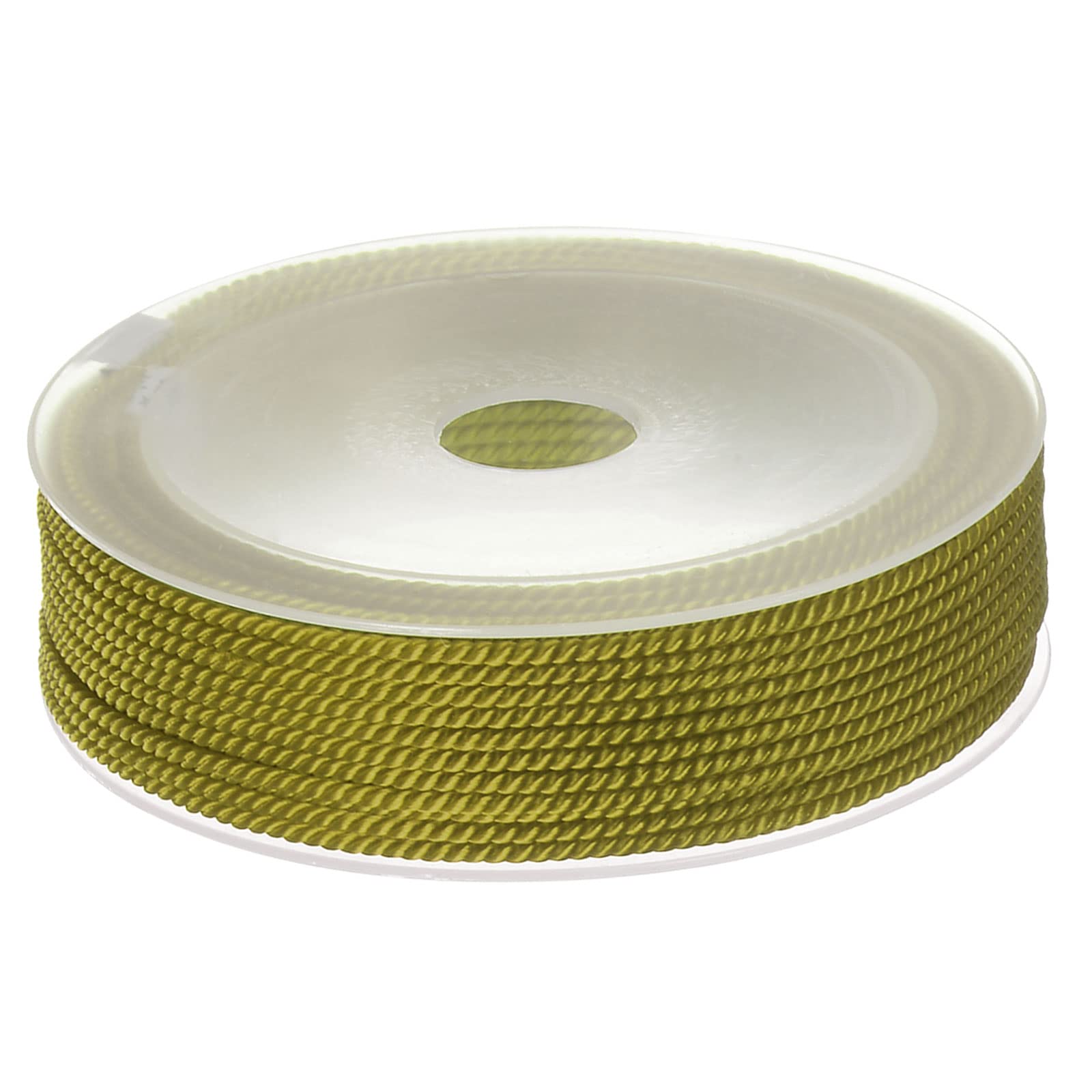 sourcing map Twisted Nylon Twine Thread Beading Cord 2mm 13M/43 Feet Extra-Strong Braided Nylon String for Crafting Bracelets Jewelry Making, Army Green