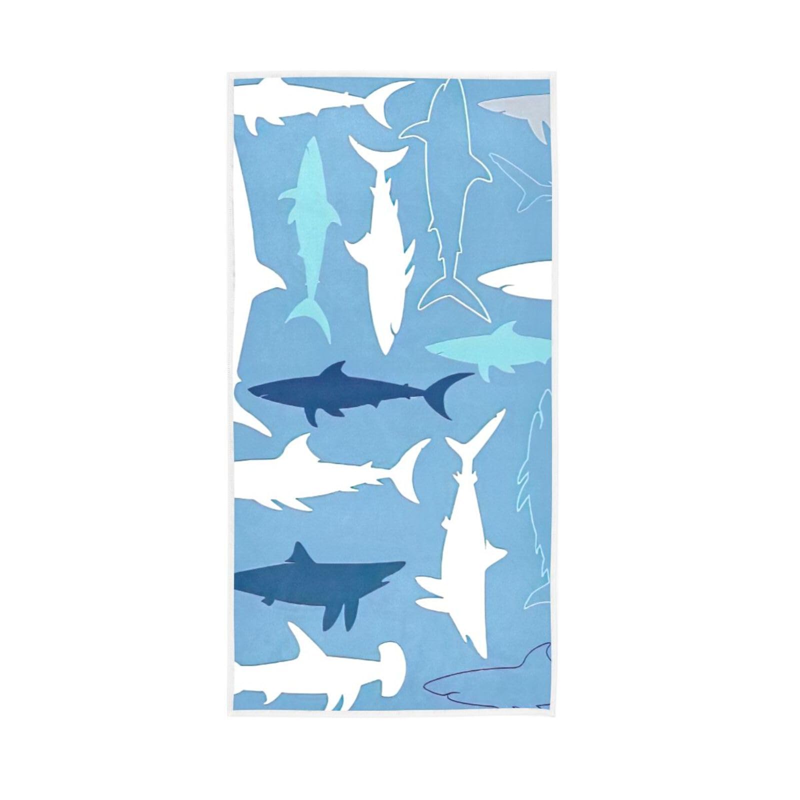 LSRCPD Shark Hands Towel, 15 x 30 Inches Soft Hand Towel Spa Facial Towels Hotel Hand Towels