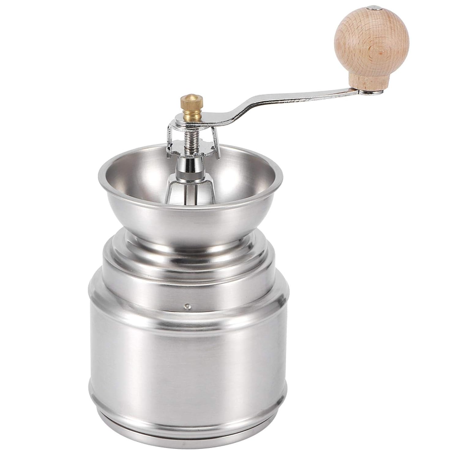 Buy Hand Crank Mill, Adjustable Silver Coffee Grinder, Stainless Steel
