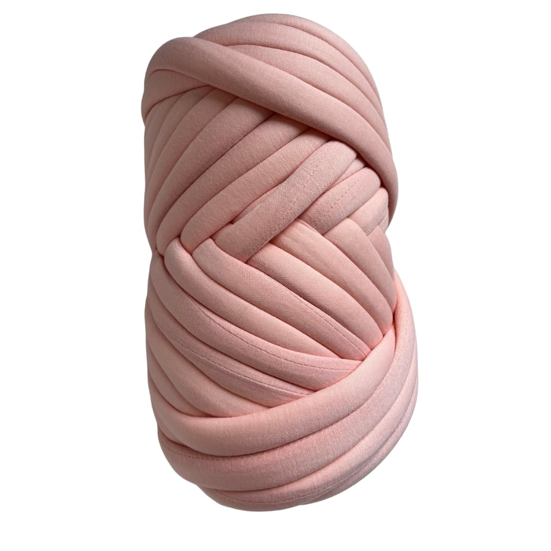 WYPLATAMY Lana voluminosa para tejer con los brazos, 1000 g, manta de punto grueso, lana gruesa para tejer algodón para ganchillo, hilo grueso para tejer a mano, lana de ganchillo (rosa polvo)