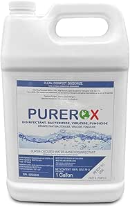 PUREROX disinfectant (1 gallon) Eliminate viruses HIV, Norovirus, bacteria MRSA and fungi. PUREROX Hypochlorous HOCL. Hospital Grade. Safe for Use Anywhere. Zero Toxic Residue. All Surfaces.