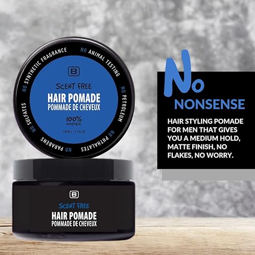 Miniatura 3 de Pomada vegana de sujeción media sin olor para hombres, verificada por EWG, a base de agua, totalmente natural, sin escamas para sostener todo el día